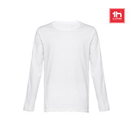 Men's long-sleeved tubular cotton T-shirt