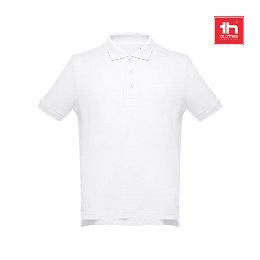 Men's short-sleeved cotton piqué polo shirt