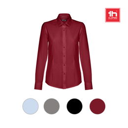 Camisa oxford de manga comprida para senhora