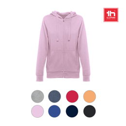 Women's hooded full zipped sweatshirt