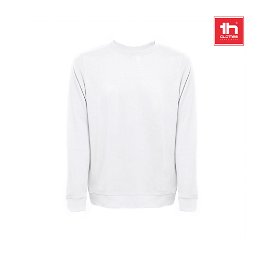Unisex sweatshirt in Italian with ribbed collar, cuffs and waistband
