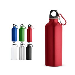 Recycled aluminium bottle with carabiner 530 mL