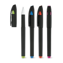 Soft touch ball pen with ABS cap and clip