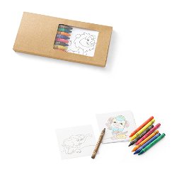Set de coloriage avec 8 crayons de couleur