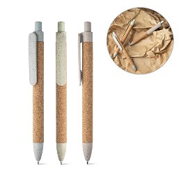 Bolígrafo en corcho y Fibra de paja de trigo