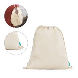 Saco tipo mochila em 100% algodão orgânico (120 g/m²)