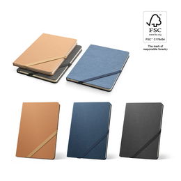 Cuaderno A5 con páginas a rayas FSC™ color marfil