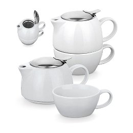 Set à thé 2 en 1 en porcelaine