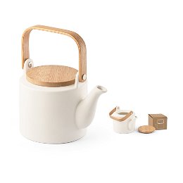 700 mL ceramic teapot with bamboo lid 700 mL
