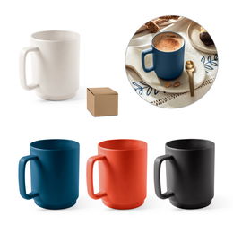 Ceramic mug with cylindrical body 330 mL