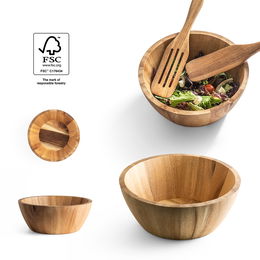 Cassia wood salad bowl