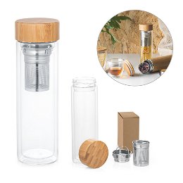 Borosilicate glass bottle with infusers 490 mL