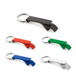 Recycled aluminium (100% rAL) keyring with capsule opener