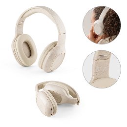 Wheat straw fibre and ABS wireless headphones