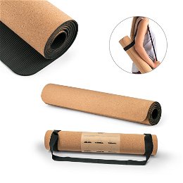 Yoga exercise mat made of cork and TPE