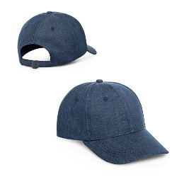 Denim, cotton and polyester cap