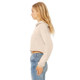 Sweat-shirt crop à capuche femme