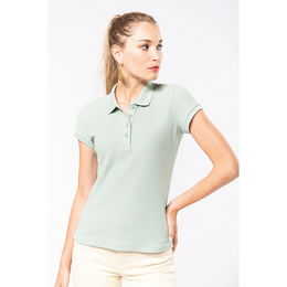 Ladies’ organic piqué short-sleeved polo shirt