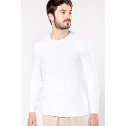 T-shirt col rond manches longues homme