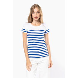 T-shirt marin col rond Bio femme