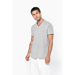 T-shirt maille piquée col V homme