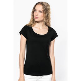 T-shirt col bateau manches courtes femme