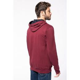 Sweat-shirt capuche contrastée homme