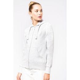 Sweat-shirt zippé capuche femme