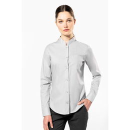 Chemise col mao manches longues femme