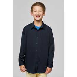 Chemise popeline manches longues enfant