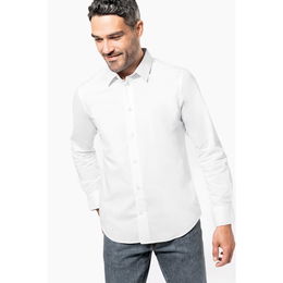 Chemise coton / élasthanne manches longues homme