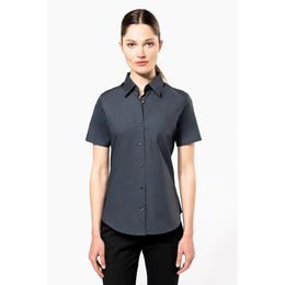 Chemise coton / élasthanne manches courtes femme