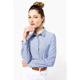 Ladies' long-sleeved Oxford shirt