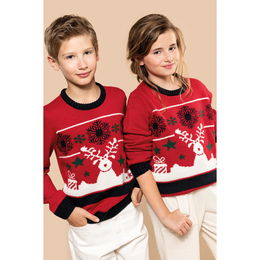 Pullover col rond de Noël enfant