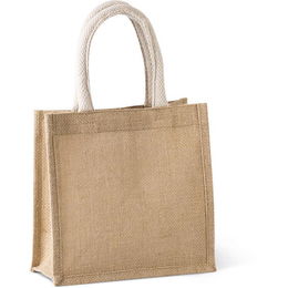 Jute canvas tote - small