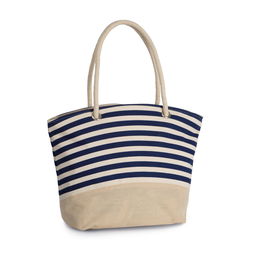 Jute canvas duffel shopping bag