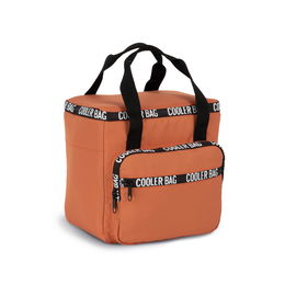 Recycled cooler bag with front pocket