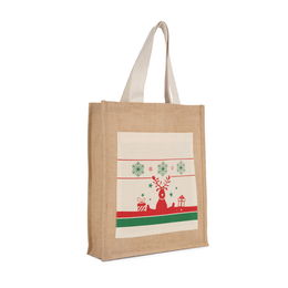 Shopping bag with Christmas patterns