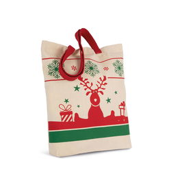 Shopping bag with Christmas patterns