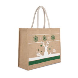 Shopping bag with Christmas patterns