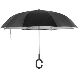 Hands-free reverse open umbrella