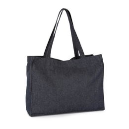 Recycled cotton denim look large shopper