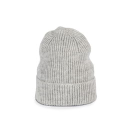 Classic knitted beanie in recycled yarn