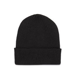 Ribbed beanie with turn-up