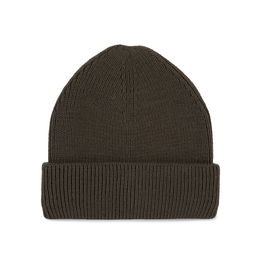 Ribbed beanie with double turn-up