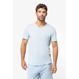 Eco-friendly men's slub t-shirt with raw edges