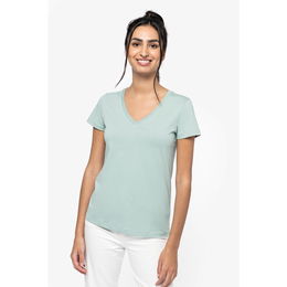 Eco-friendly ladies’ V-neck t-shirt