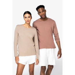 Eco-friendly unisex washed effect long sleeve t-shirt