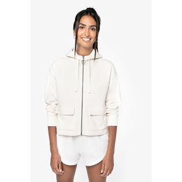 Sweat-shirt écoresponsable zippé à capuche French Terry femme