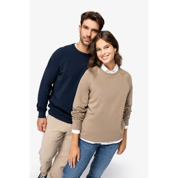 Sweat-shirt écoresponsable à col rond raglan French Terry unisexe